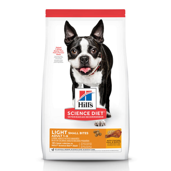 Hill's Science Diet Adult Light Small Bites with Chicken Meal & Barley Dry Dog Food, 5 lb bag