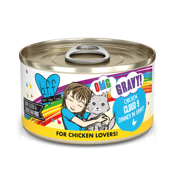 Weruva B.F.F. Oh My Gravy 2.8oz Canned Cat food Cloud Nine Chicken