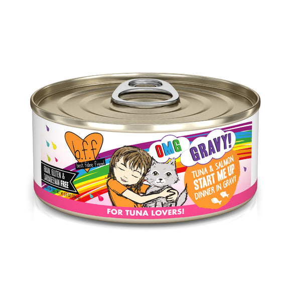 Weruva B.F.F. Oh My Gravy 5.5oz Canned Cat food Start Me Up Tuna & Salmon