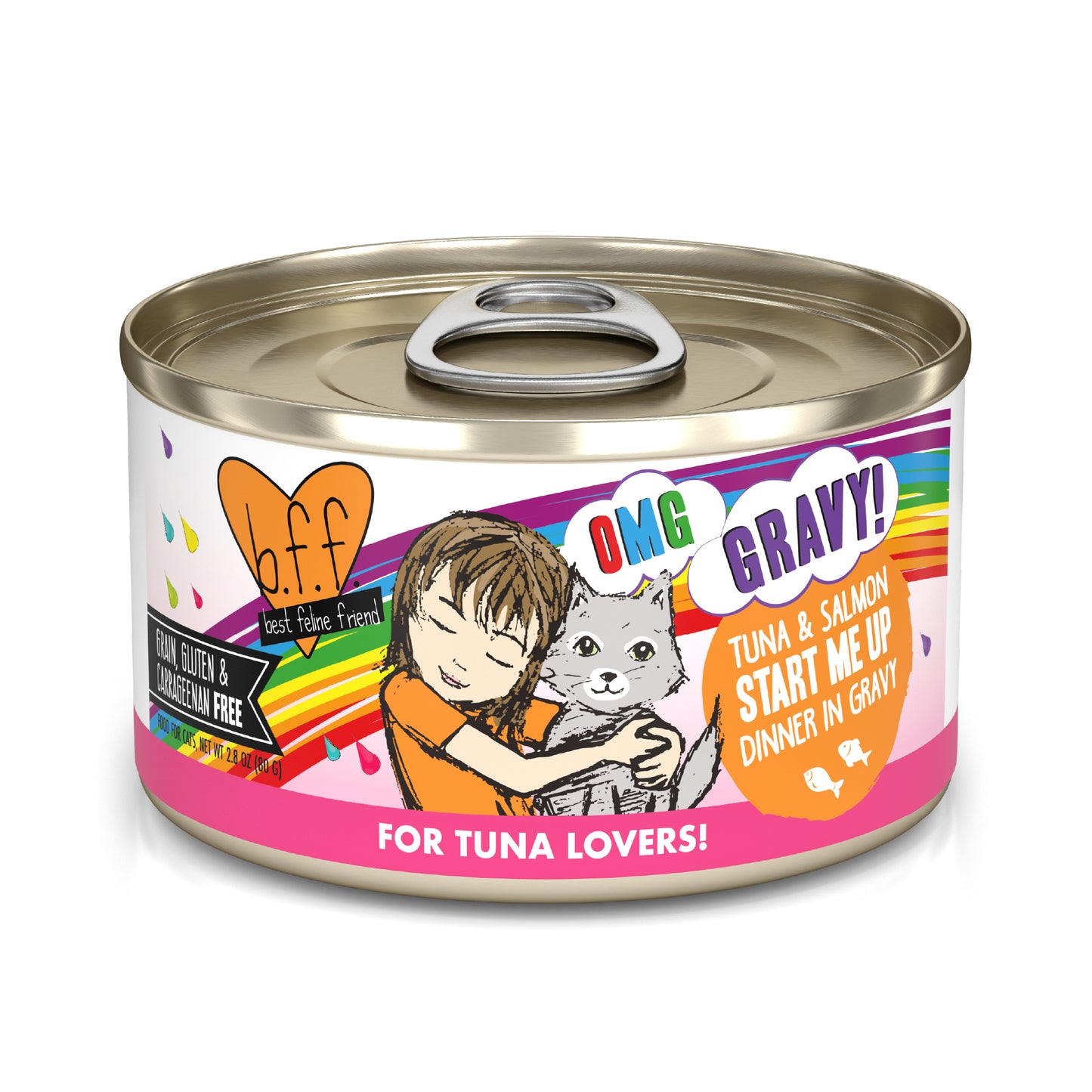 Weruva B.F.F. Oh My Gravy 2.8oz Canned Cat food Start Me Up