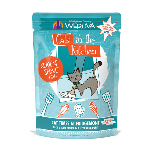 Weruva Cats in the Kitchen Slide N Serve Pouch Pate Cat food 3oz Times at Fridgemont