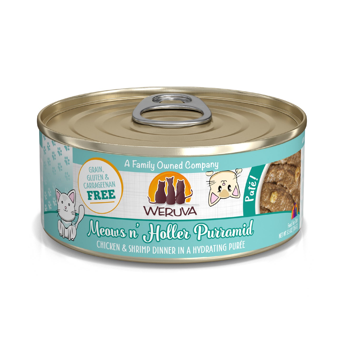 Weruva Pate 5.5oz Canned Cat food Meows and Holler