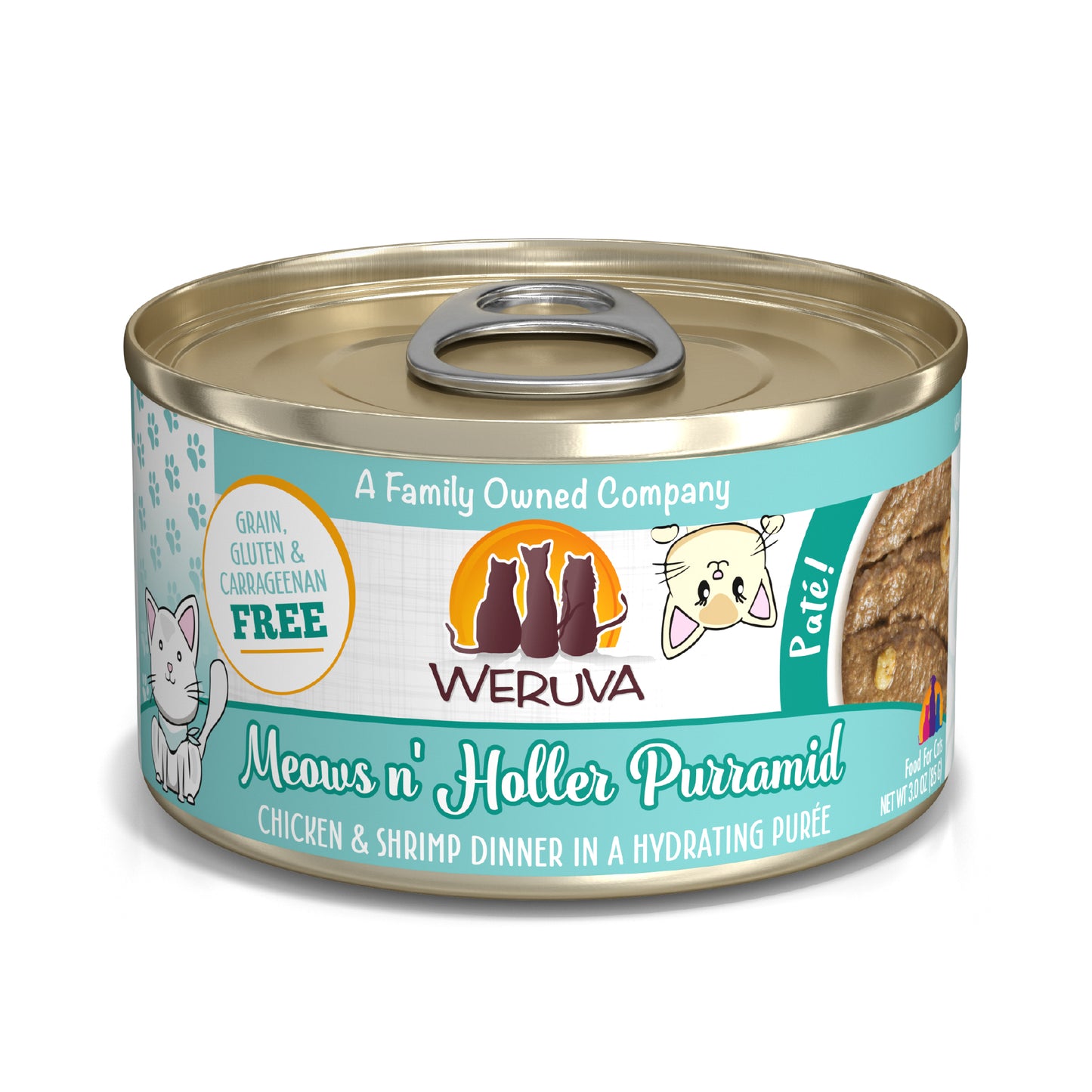 Weruva Pate 3oz Canned Cat food Meow and Holler