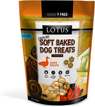 Lotus Wholesome Duck Recipe Soft Baked Dog Treats 10oz