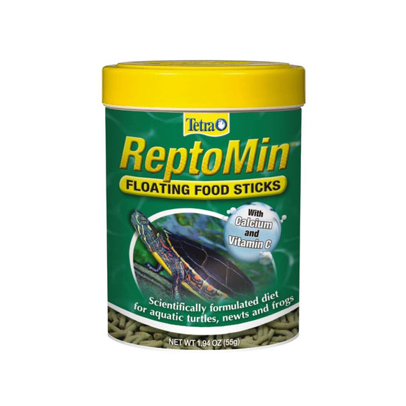 Tetra ReptoMin Floating Multicolor Food Sticks 1.94 Ounces  for Aquatic Turtles  Newts and Frogs