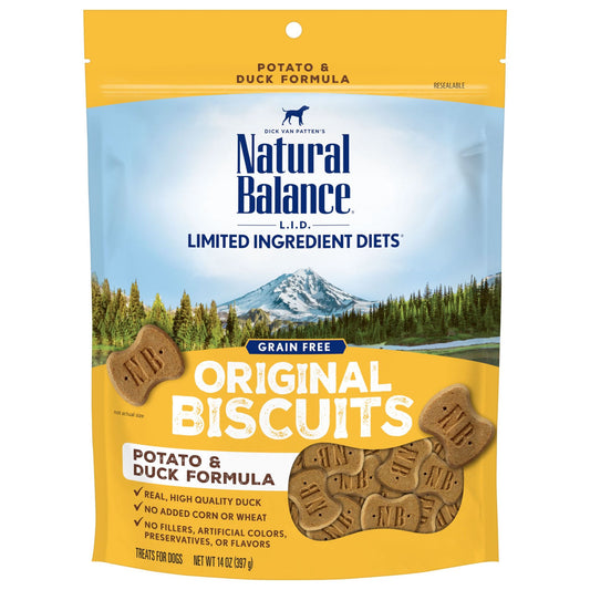 Natural Balance Potato and Duck Formula Dog Treats, 14-Ounce Bag