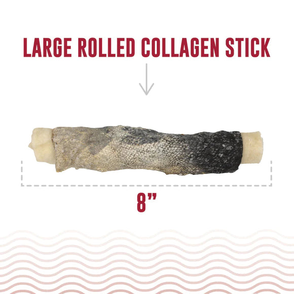 Icelandic+ Beef Collagen Dental Chew Wrapped With Cod Skin 8 in
