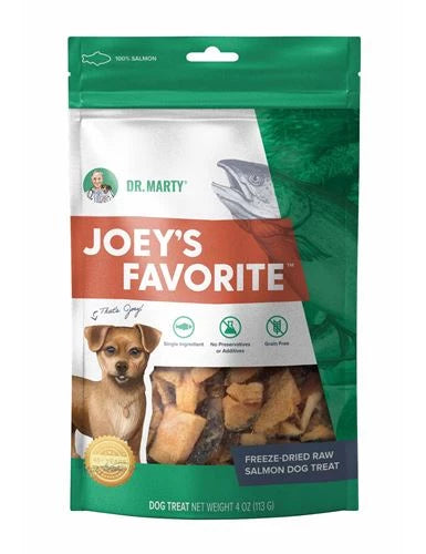 Dr Marty Joey's Favorite Freeze Dried Raw Dog Treat, Salmon 4 oz