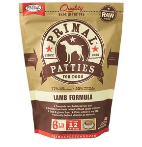 Primal Pet Foods Canine Lamb Formula Patties, 6 Lb