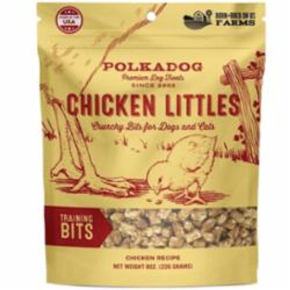 Polkadog Chicken Littles Training Bits Dog Treats, Cat Snacks 8 oz