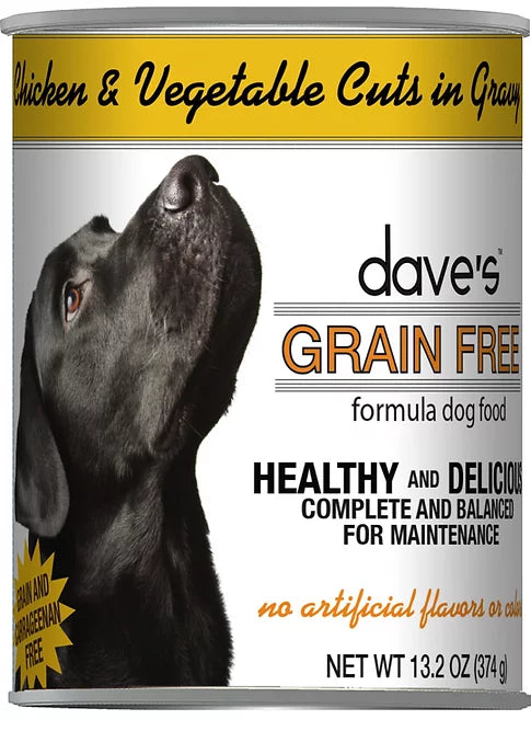 Daves Grain Free Wet Dog Food 13oz Chicken and Veggie