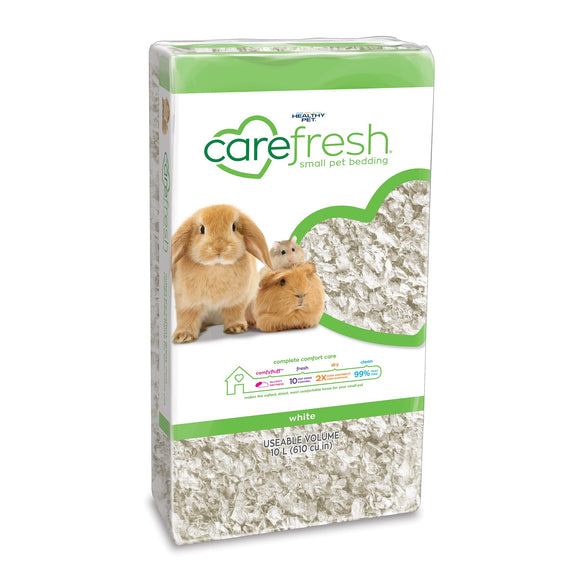 Carefresh Natural Soft Paper Fiber  Small Pet Bedding  White  10L