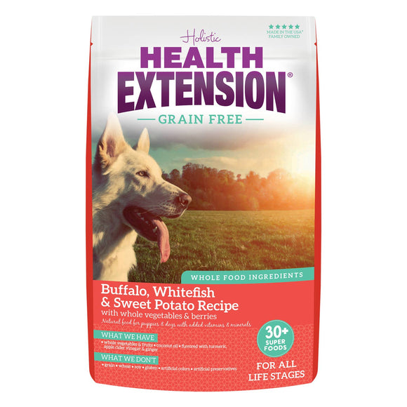 Health Extension Grain Free Buffalo, Whitefish & Sweet Potato Recipe 1 lb