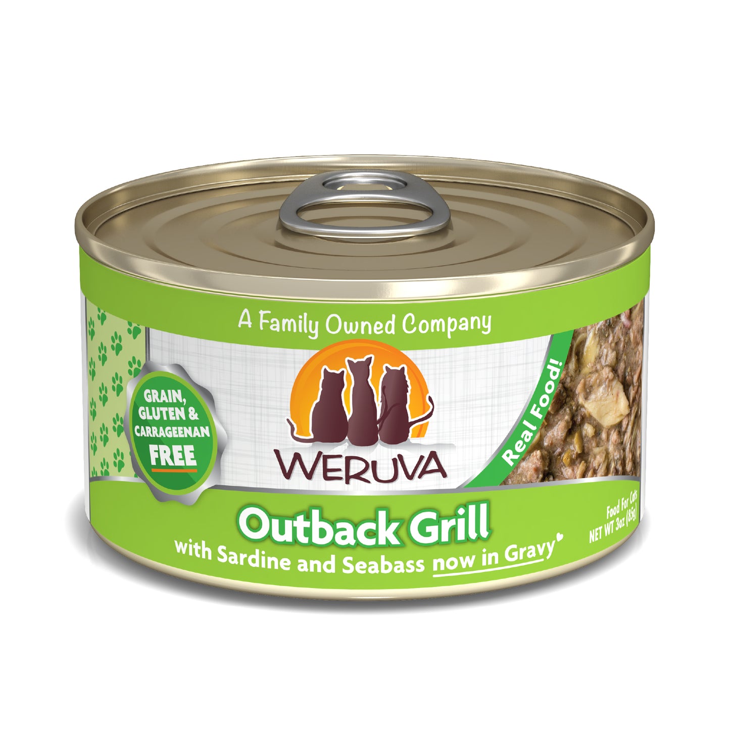 Weruva Classics 3oz Canned Cat food Outback Grill with Trevally & Barramundi Canned Cat Food