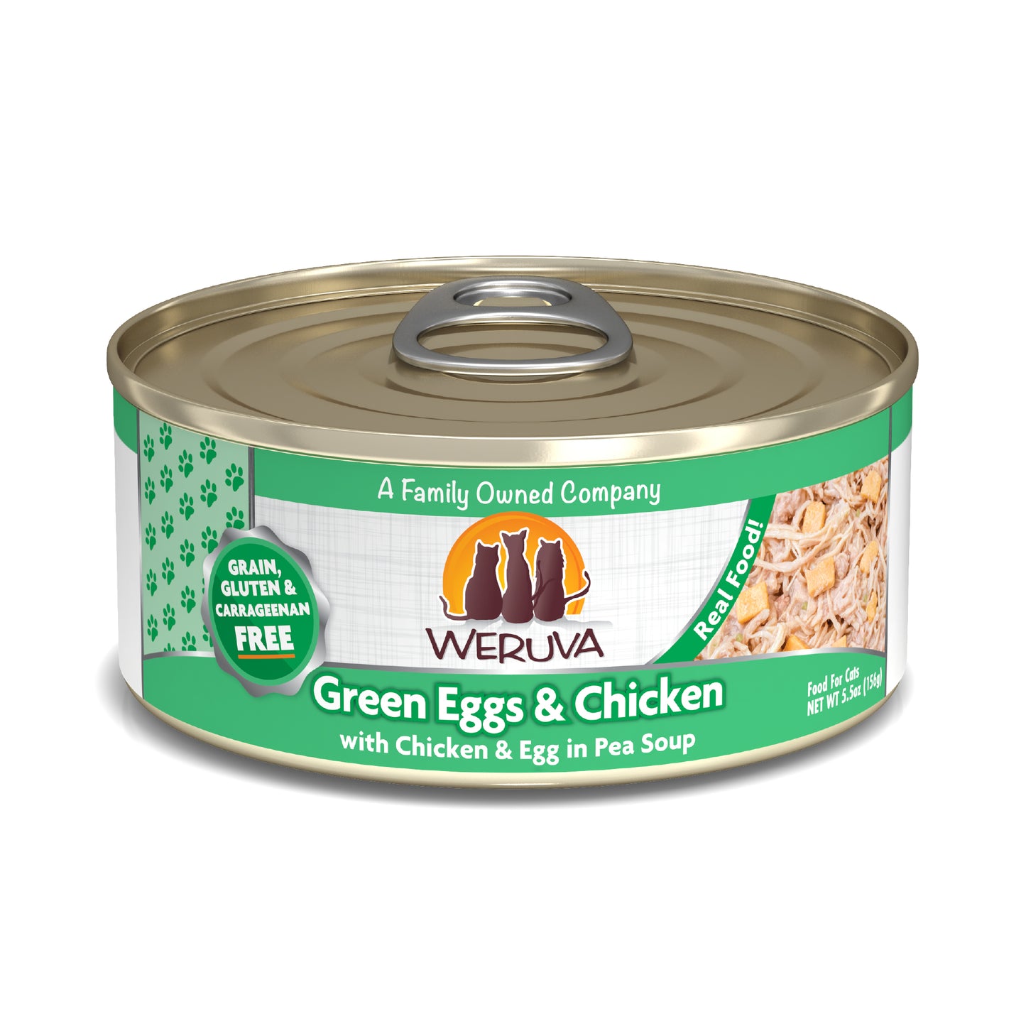 Weruva Classics 5.5oz Canned Cat food Green Eggs & Chicken