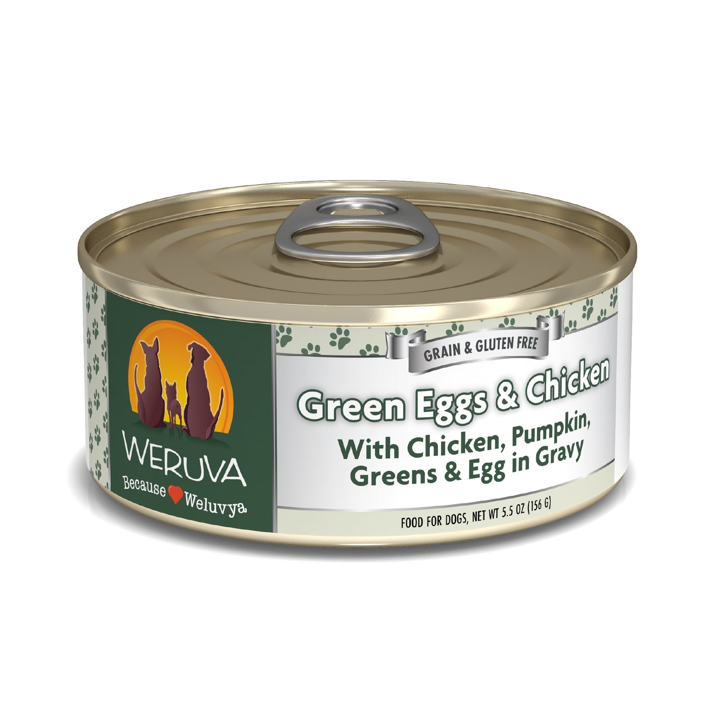 Weruva Classic Dog food 5.5oz Can Green Eggs and Chicken