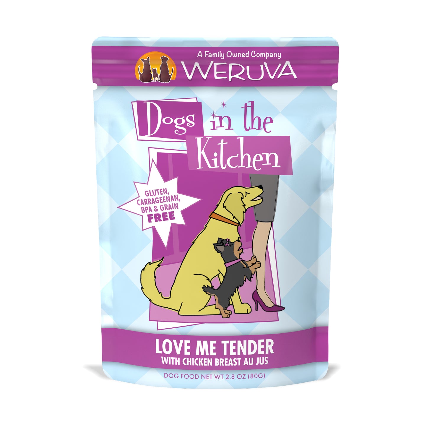 Weruva Dogs in the Kitchen 2.8oz Pouch Dog food Love Me Tender