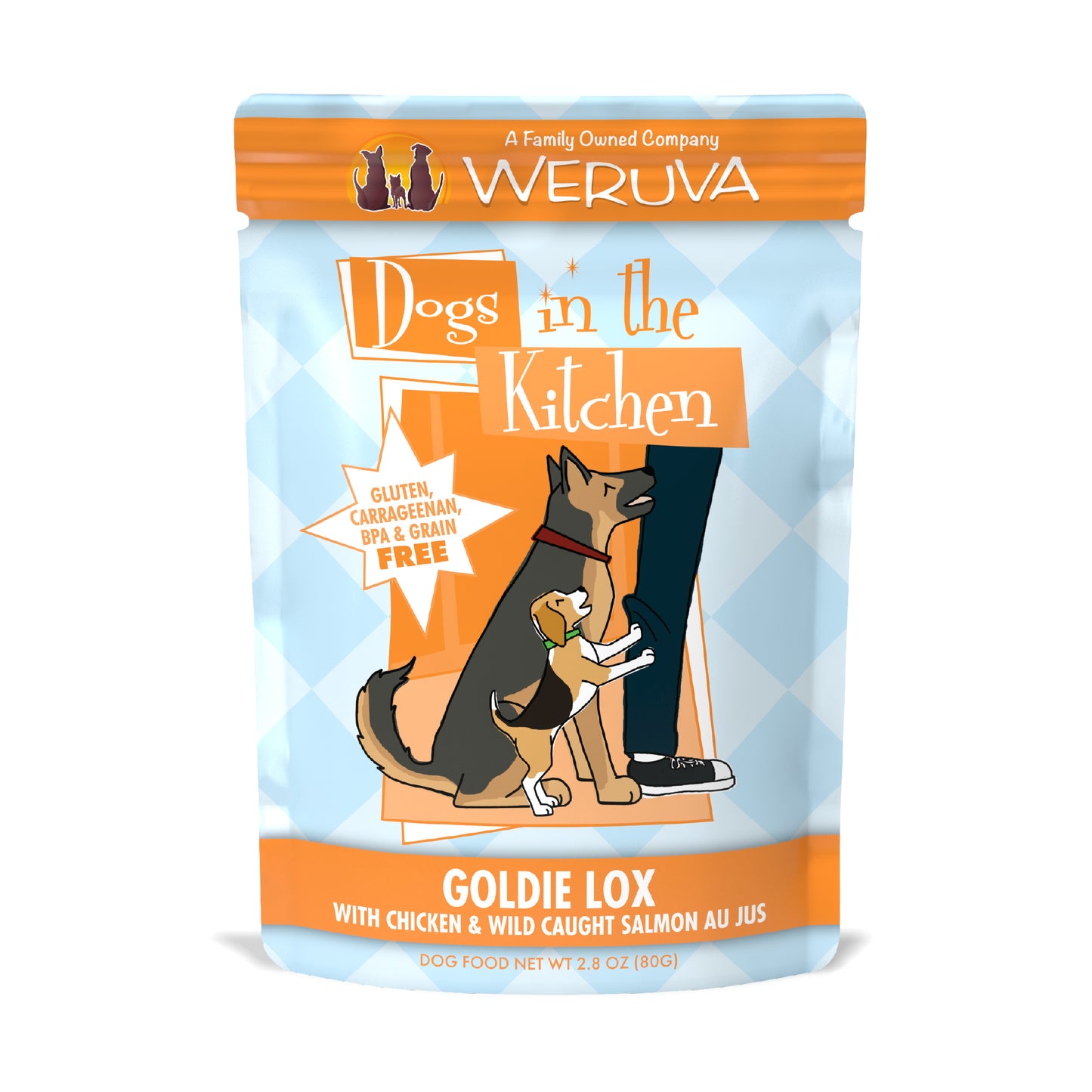 Weruva Dogs in the Kitchen 2.8oz Pouch Dog food Goldie Lox with Chicken & Salmon
