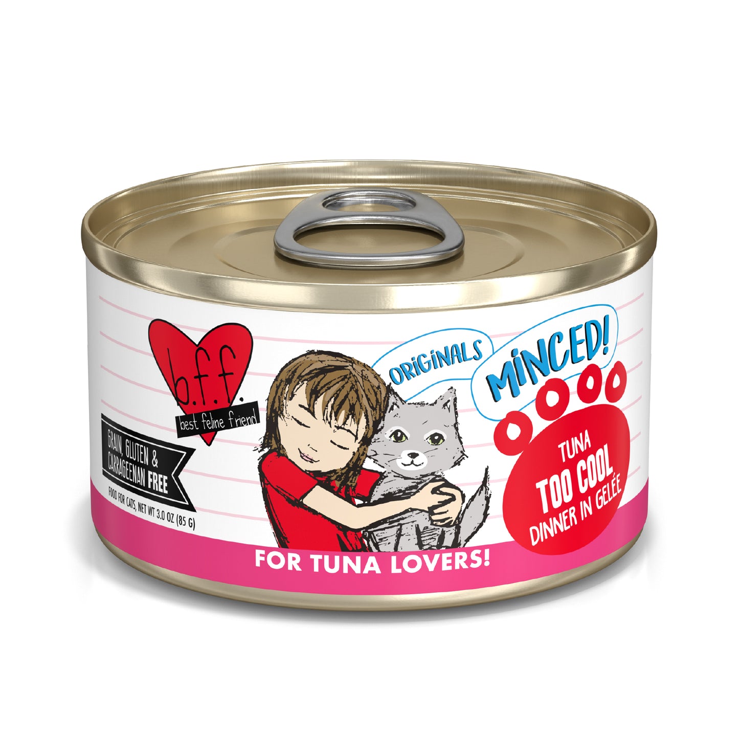 Weruva B.F.F. Originals 3oz Canned Cat food Tuna Too Cool