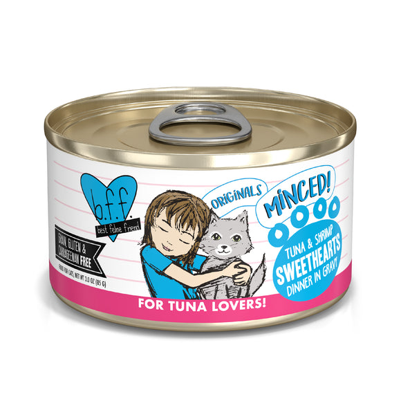 Weruva B.F.F. Originals 3oz Canned Cat food Tuna and Shrimp Sweethearts