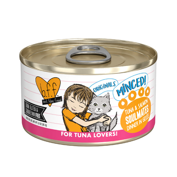 Weruva B.F.F. Originals 3oz Canned Cat food Tuna & Salmon Soulmates Recipe