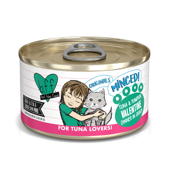Weruva B.F.F. Originals 3oz Canned Cat food Tuna & Pumpkin Valentine