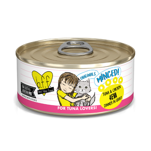 Weruva B.F.F. Originals 5.5oz Canned Cat food Tuna and Chicken 4Eva