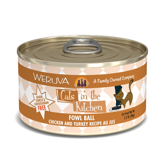 Weruva Cats in the Kitchen 3.2oz Canned Cat Food Fowl Ball