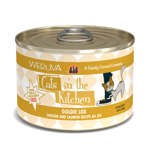 Weruva Cats in the Kitchen 6oz Canned Cat Food Goldie Lox Chicken and Salmon