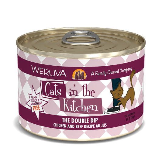 Weruva Cats in the Kitchen 6oz Canned Cat Food Double Dip Au Jus