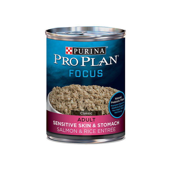 Purina Pro Plan Dog Food, Can, Sensitive Skin & Stomach Salmon & Rice, 13oz.