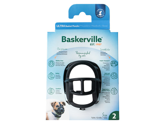 Baskerville Ultra Muzzle  Black  Size 2