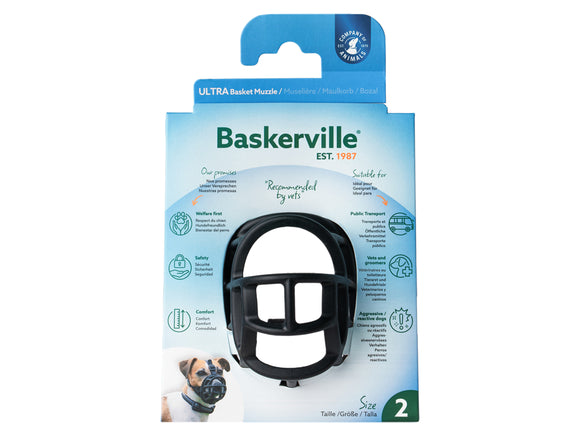 Baskerville Ultra Muzzle  Black  Size 2