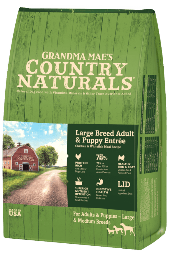 Grandma Mae's Country Naturals Large Breed Entrée Dry Dog Food, 35 Lb
