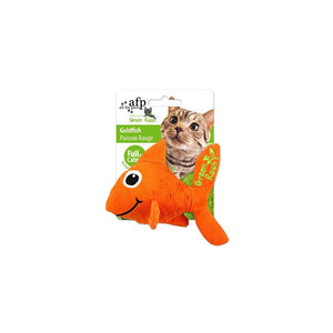 All For Paws Green Rush Goldfish Catnip Cat Toy
