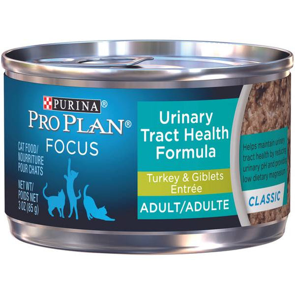Purina Pro Focus Turkey & Giblets Entree Flavor Pate Wet Cat Food for Adult  3 oz. Can