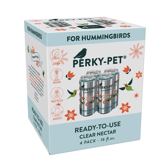 Perky Pet Hummingbird Sucrose Nectar Ready to Use 4pk