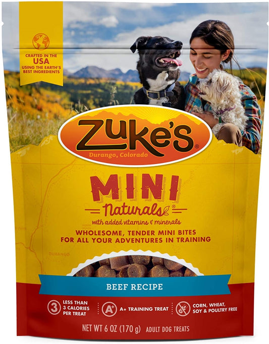 Zuke s Mini Naturals Training Dog Treats Beef Recipe - 6 oz Pouch
