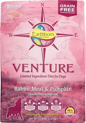 Earthborn Holistic Venture Grain-Free Limited Ingredients Rabbit & Pumpkin Dry Dog Food  4 lb