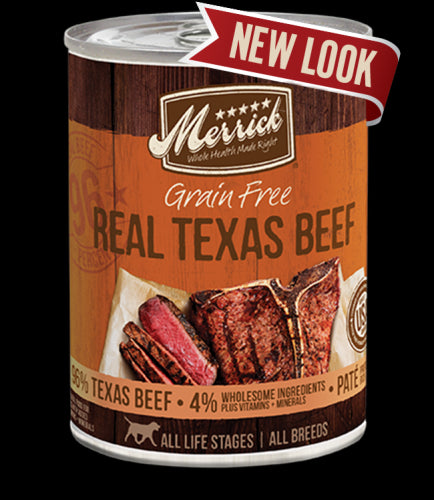 Merrick Grain-Free Real Texas Beef Canned Dog Food, 12.7oz