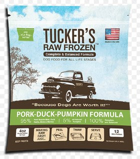 Tuckers 3 lbs Pork Duck and Pumpkin Formula Dehydrated Food for Dog