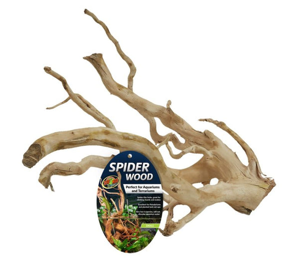 Zoo Med Medium Spider Wood for Aquariums and Terrariums - Tan