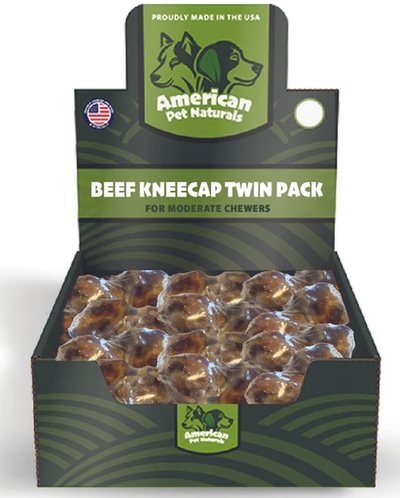 American Pet Naturals Beef Twin Kneecap 2pk