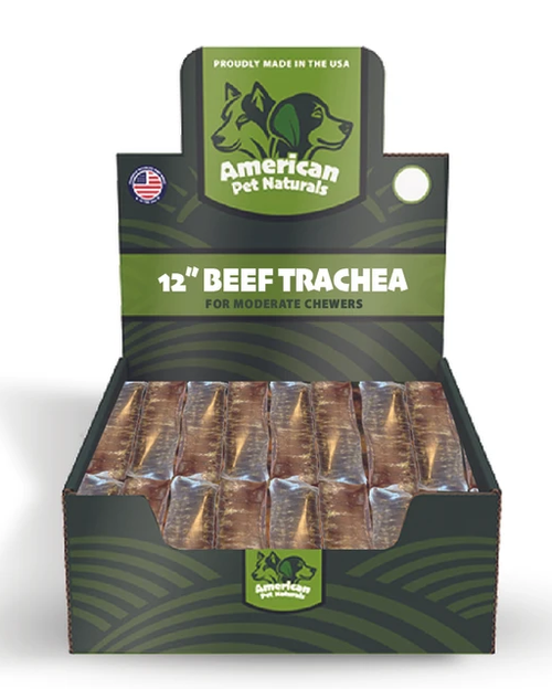 American Pet Naturals Beef Trachea 12in Single