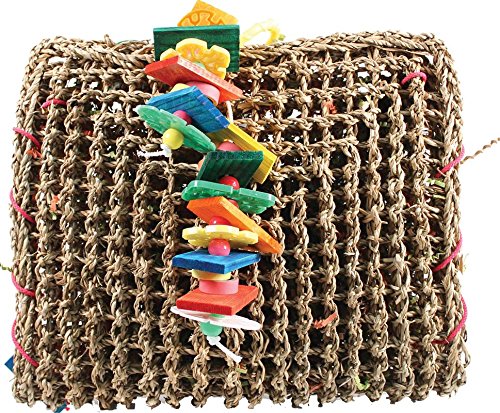 A&E Cage Co Happy Beaks Vine Mat forage Pouch Bird Toy
