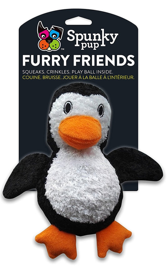 Spunky Puppy Penguin with Ball Squeaker