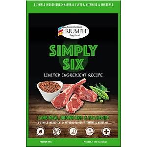 TRIUMPH SIMPLY SIX LIMITED INGREDIENT DOG FOOD