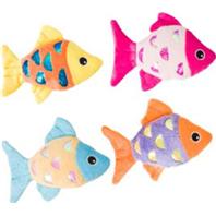 Spot 52075 4.5 Shimmer Glimmer Fish With Catnip Cat Toy Assorted Colors