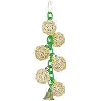 A&E Cage Happy Beaks Six Vine Balls On Chain W/Bell