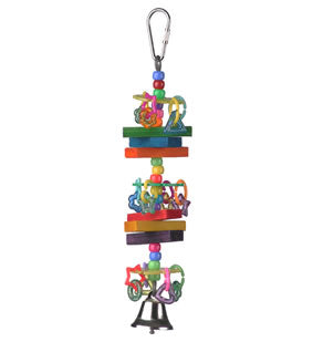 A&E Cage Co Beads and Blocks Small Bird Toy 12in